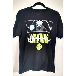 NARUTO Lightning Graphic T-Shirt M Y2K Manga Streetwear Shippuden Collection